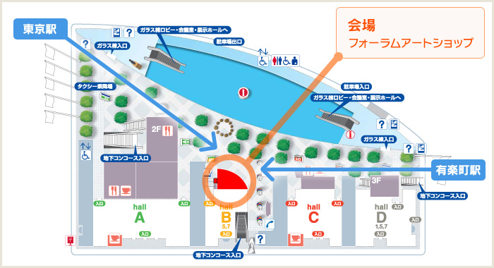 東京国際フォーラム 館内マップ (1F)